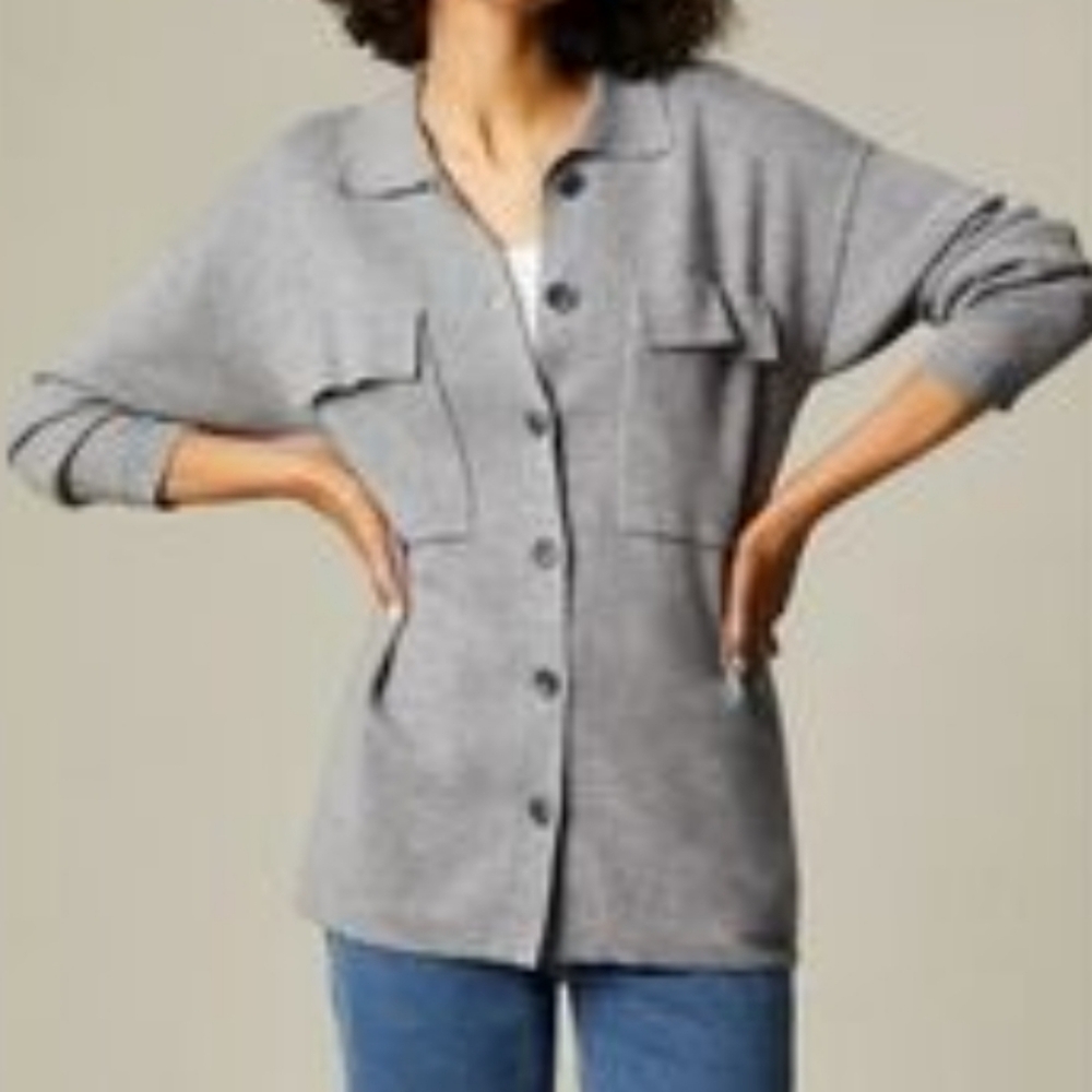 HUDSON NORTH I L Cashmere Blend Oversized Cardigan I grey